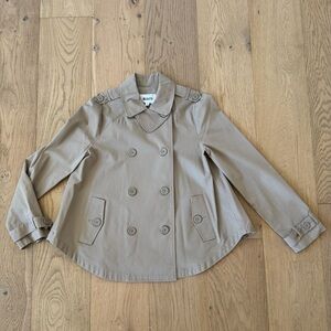 Waist-length lightweight trench coat